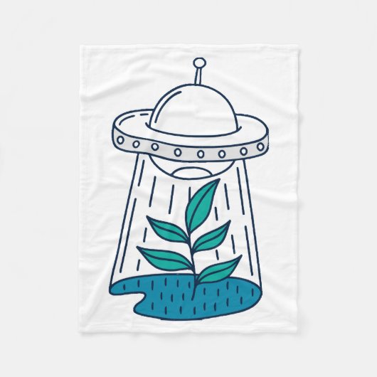 AUSSERIRDISCHEN UFO FLEECEDECKE (Vorderseite)