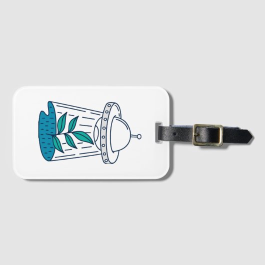 AUSSERIRDISCHEN UFO GEPÄCKANHÄNGER (Vorderseite (Horizontal))