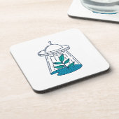 AUSSERIRDISCHEN UFO GETRÄNKEUNTERSETZER (Linke Seite)