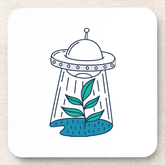 AUSSERIRDISCHEN UFO GETRÄNKEUNTERSETZER (Vorderseite)