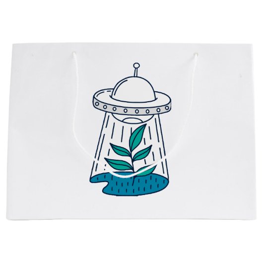 AUSSERIRDISCHEN UFO GROßE GESCHENKTÜTE (Vorderseite)