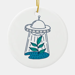 AUSSERIRDISCHEN UFO KERAMIK ORNAMENT