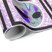 Außerirdischen und UFOs für Holografische Alien Geschenkpapier (Rolleneckpunkt)