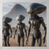 Außerirdischen und Vulkan Poster (Vorne)