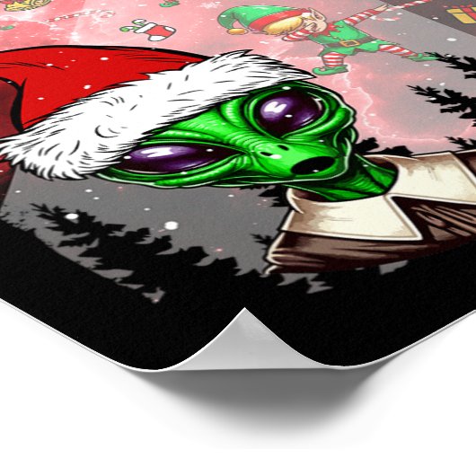 Außerirdischen Unidentifiziertes Flying Object Wei Poster (Ecke)