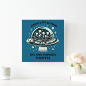 Außerirdischen verhindern, dass die Erde das Türra Quadratische Wanduhr (Zuhause)