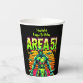 Außerirdischen wandern in der Nähe von Area 51 unt Pappbecher (Rückseite)
