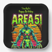 Außerirdischen wandern in der Nähe von Area 51 unt Pappteller (Vorderseite)