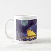 Außerirdischen zur Vintagen Science Fiction auf de Kaffeetasse (Links)