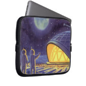 Außerirdischen zur Vintagen Science Fiction auf de Laptopschutzhülle (Vorne Rechts)
