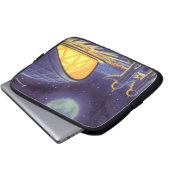 Außerirdischen zur Vintagen Science Fiction auf de Laptopschutzhülle (Vorne Knopf)