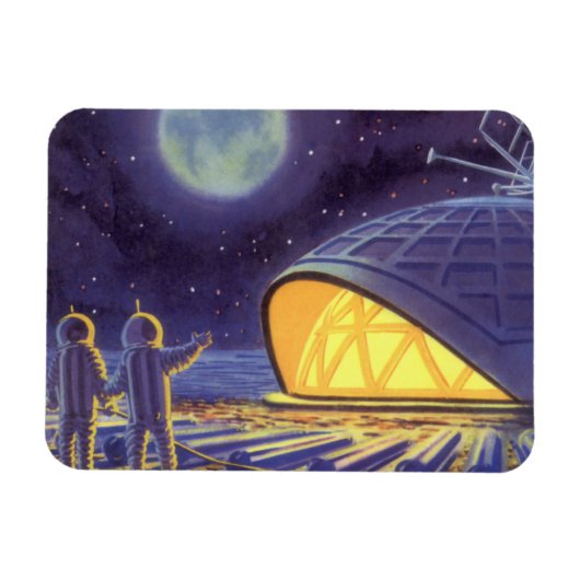 Außerirdischen zur Vintagen Science Fiction auf de Magnet (Horizontal)