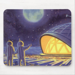 Außerirdischen zur Vintagen Science Fiction auf de Mousepad