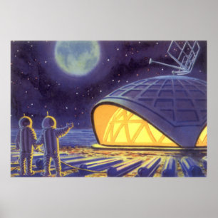 Außerirdischen zur Vintagen Science Fiction auf de Poster