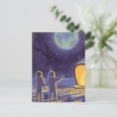 Außerirdischen zur Vintagen Science Fiction auf de Postkarte (Stehend Vorderseite)