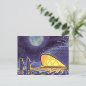 Außerirdischen zur Vintagen Science Fiction auf de Postkarte (Stehend Vorderseite)
