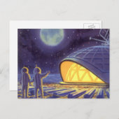 Außerirdischen zur Vintagen Science Fiction auf de Postkarte (Vorne/Hinten)