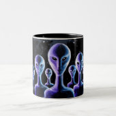 Außerirdischen Zweifarbige Tasse (Mittel)