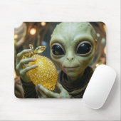Außerirdischer Alien und kristalliner Zitrone Mousepad (Mit Mouse)