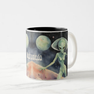 Außerirdischer Alien Zweifarbige Tasse