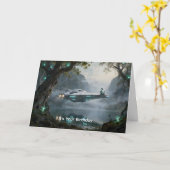 Außerirdischer Angelgeburtstag Karte (Gelbe Blume)