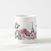 Außerirdischer auf Tour durch Paris Kaffeetasse (Mittel)