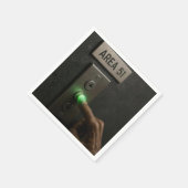 Außerirdischer Finger auf einem Area 51-Elevator-K Serviette (Ecke)
