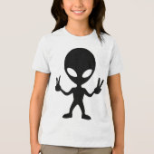 außerirdischer Frieden Tri-Blend Shirt (Vorderseite)