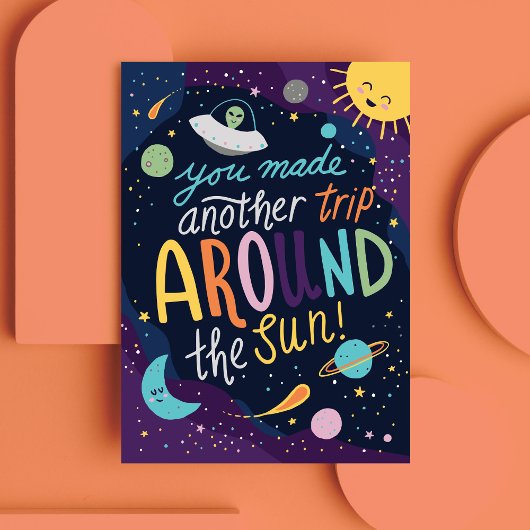 Außerirdischer Geburtstag Karte