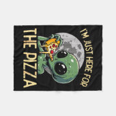 Außerirdischer Ich bin nur hier für Zza Lustiger L Fleecedecke (Vorderseite (Horizontal))