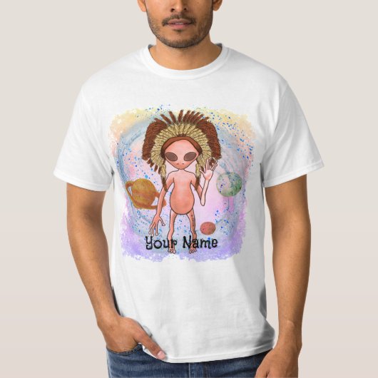 Außerirdischer Indianer T-Shirt (Vorderseite)