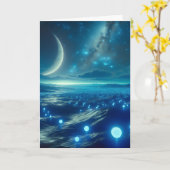 Außerirdischer Planet und außerirdische Lebensform Karte (Gelbe Blume)