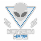 Außerirdischer UFO Sci-Fi Außenseiter Aufkleber (Vorderseite)