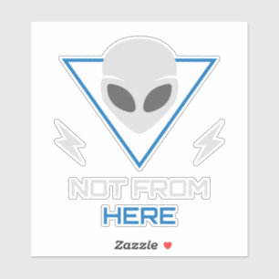 Außerirdischer UFO Sci-Fi Außenseiter Aufkleber