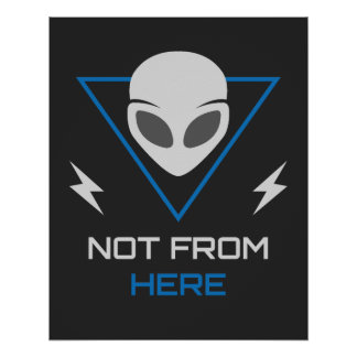 Außerirdischer UFO Sci-Fi Außenseiter Poster