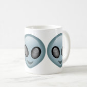 Außerirdisches alien Emoji Kaffeetasse (VorderseiteRechts)