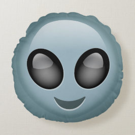Außerirdisches alien Emoji Rundes Kissen