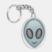 Außerirdisches alien Emoji Schlüsselanhänger (Vorderseite links)