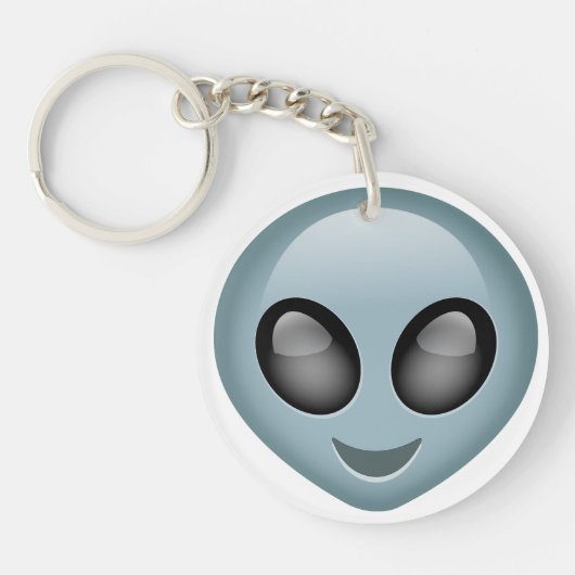 Außerirdisches alien Emoji Schlüsselanhänger (Vorderseite)