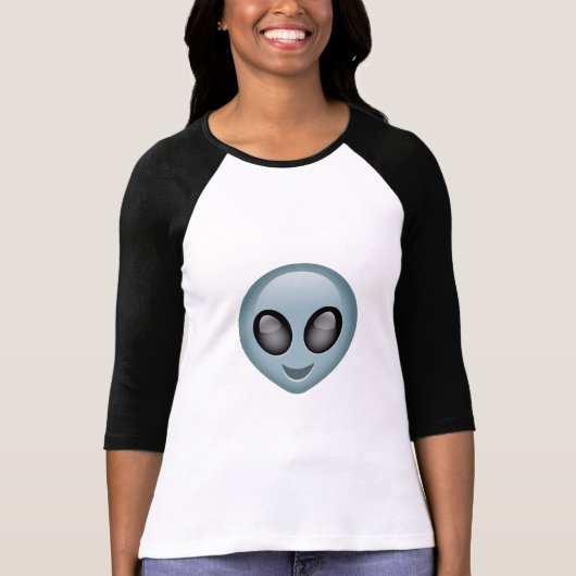 Außerirdisches alien Emoji T-Shirt (Vorderseite)
