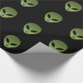 Außerirdisches alien-Gesicht Geschenkpapier (Ecke)