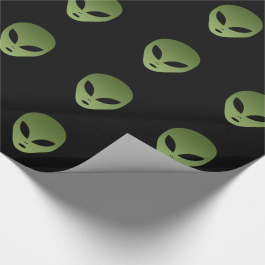 Außerirdisches alien-Gesicht Geschenkpapier (Ecke)