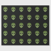 Außerirdisches alien-Gesicht Geschenkpapier (Flach)