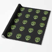 Außerirdisches alien-Gesicht Geschenkpapier (Ungerollt)