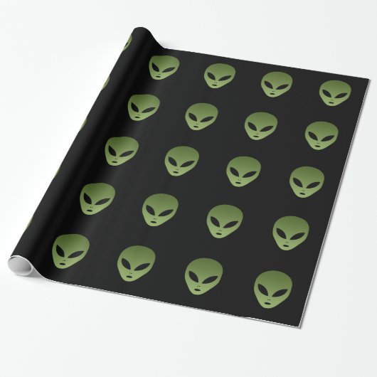 Außerirdisches alien-Gesicht Geschenkpapier (Ungerollt)