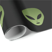 Außerirdisches alien-Gesicht Geschenkpapier (Rolleneckpunkt)