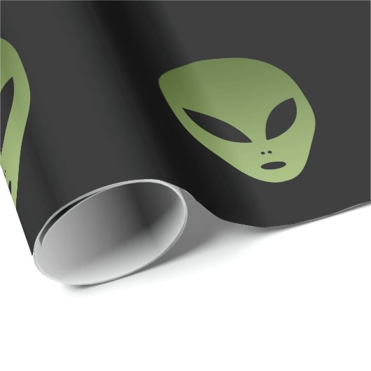 Außerirdisches alien-Gesicht Geschenkpapier (Rolleneckpunkt)