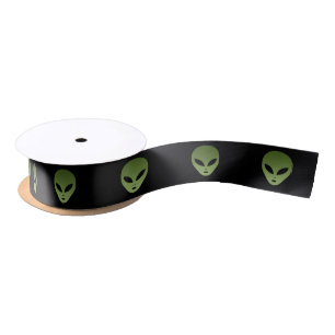 Außerirdisches alien-Gesicht Satinband