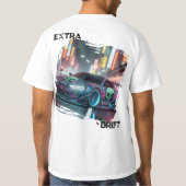 Außerirdisches Drift-Auto T-Shirt (Rückseite)