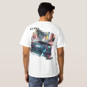 Außerirdisches Drift-Auto T-Shirt (Schwarz voll)